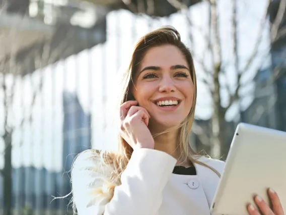 woman on phone