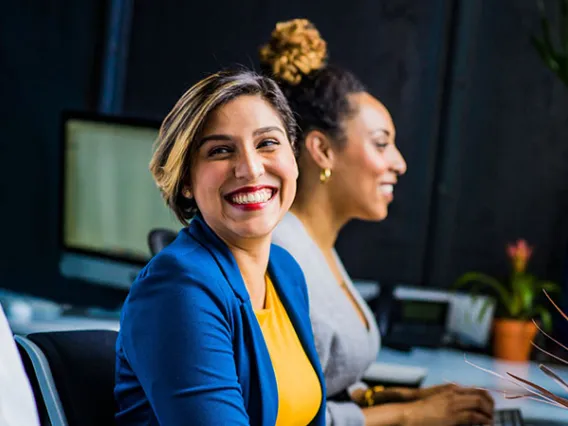 woman smiling