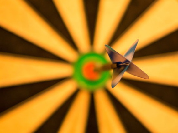 dart in bullseye