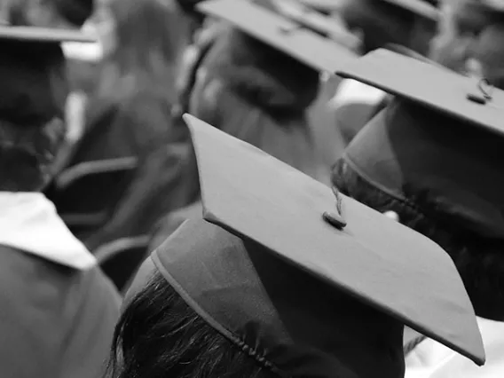 people in graduation caps