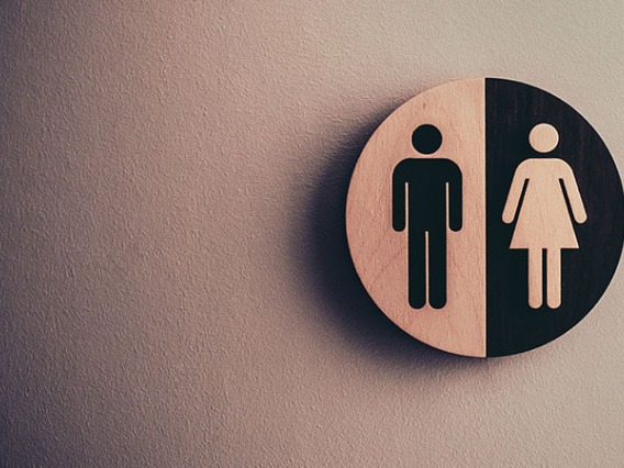 male female bathroom sign