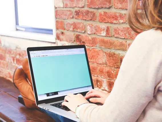 Woman with laptop