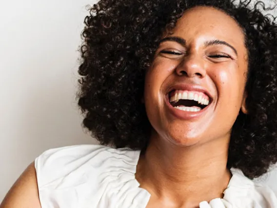 Woman laughing