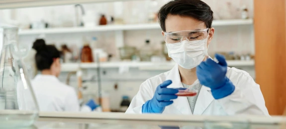 man in lab
