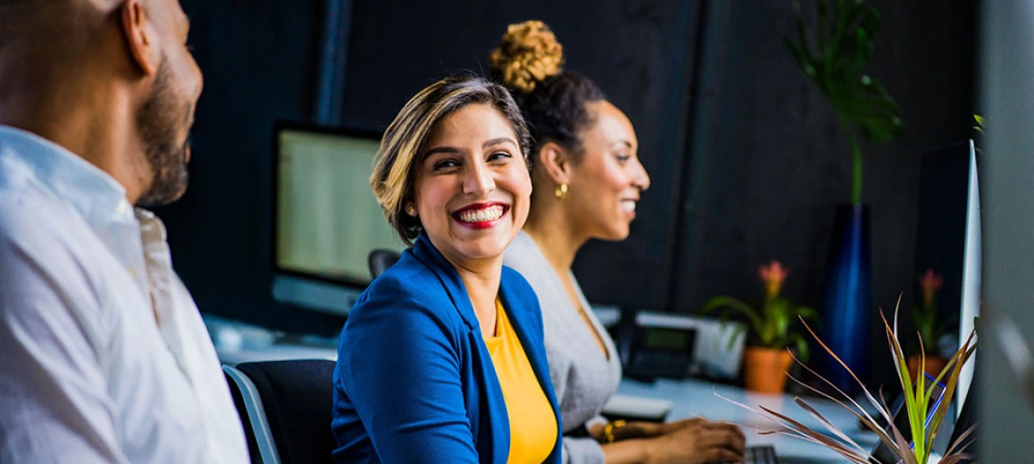 woman smiling