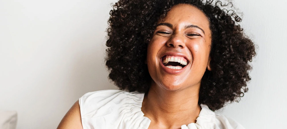 Woman laughing