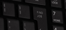 key on keyboard with find job on it